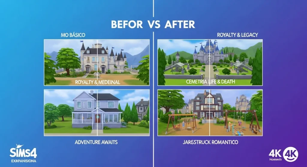 basic Sims 4 with minimal content and simple home