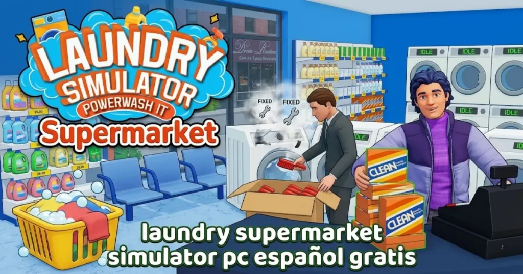 Laundry & Supermarket Simulator para PC en Español: Descarga, Instalación