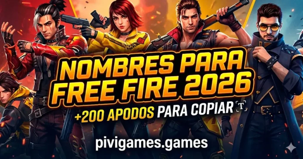Nombres para Free Fire 2026: +200 Apodos con Símbolos para Copiar y Pegar