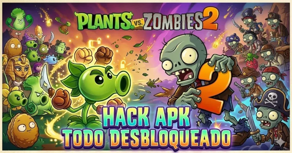 Plants vs Zombies 2 MOD APK para Android – Descarga Gratis [Todo Desbloqueado 2026]