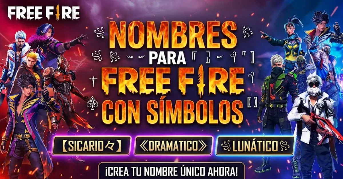 nombres para free fire con símbolos