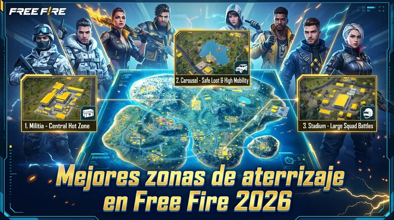 Mejores zonas de aterrizaje en Free Fire