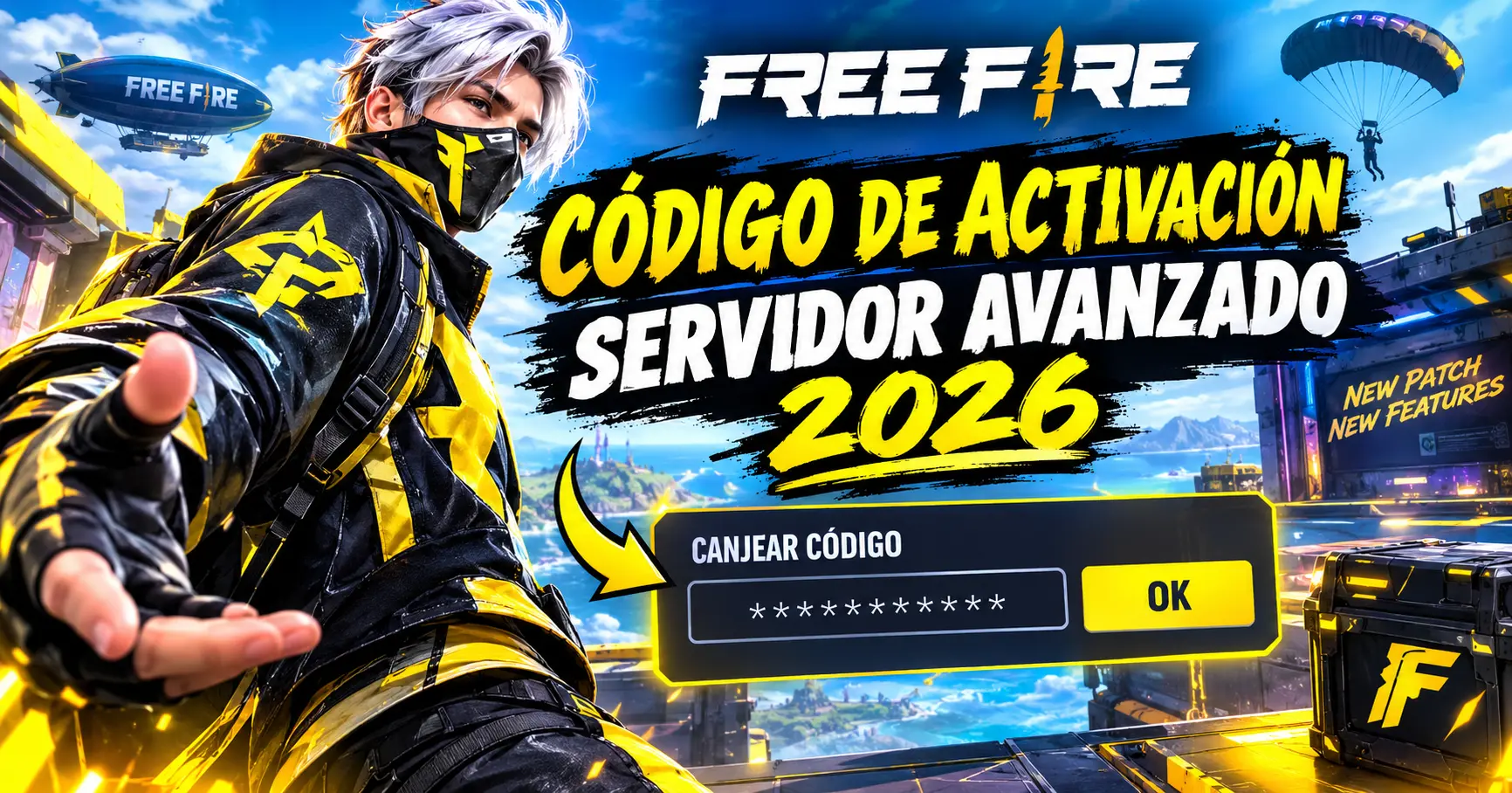 Código de activación Free Fire Servidor Avanzado