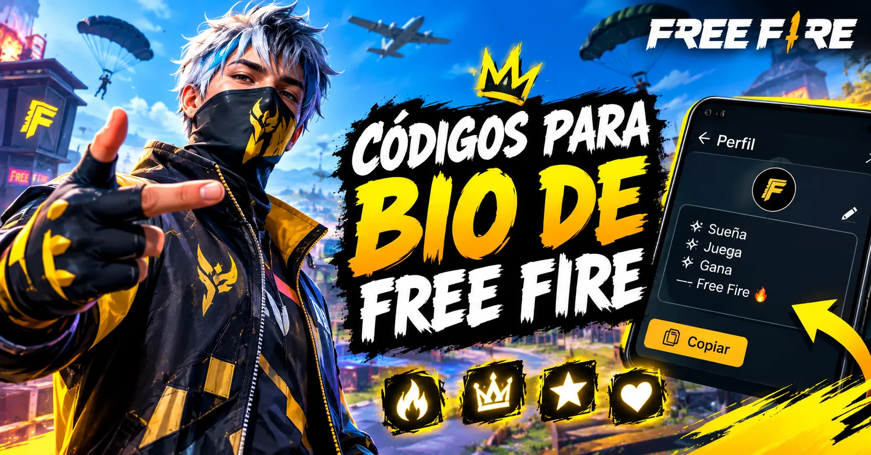 C贸digos para Bio de Free Fire