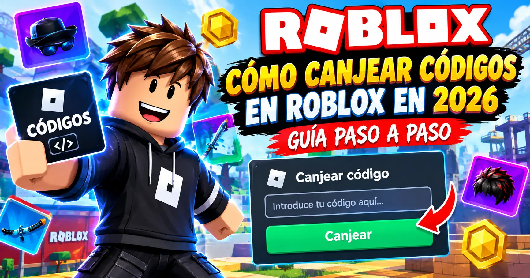 cómo canjear códigos en roblox