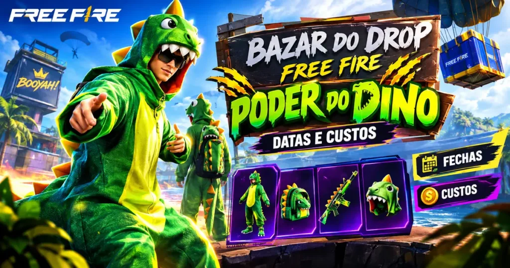 Bazar do Drop Free Fire Poder do Dino